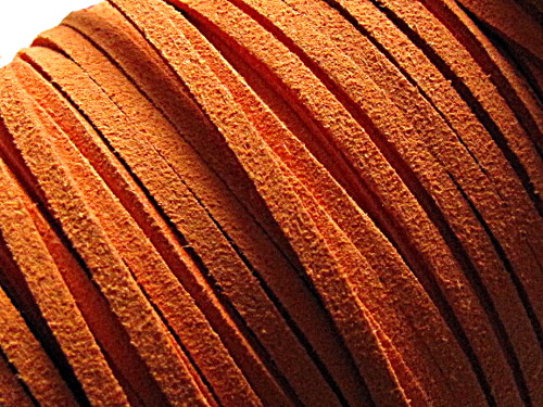 Veloursband, Wildleder-Imitat, orange apricot, 3x1,5mm, 1m